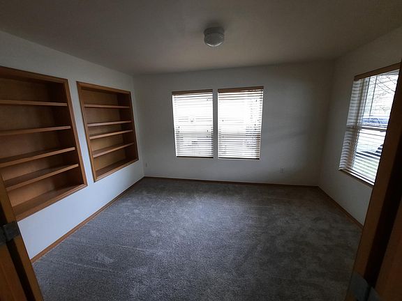 Den with built-in shelving