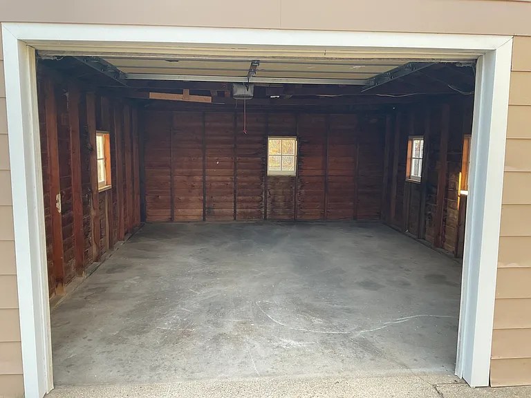 Interior of garage