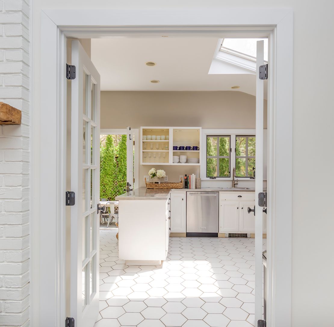 French doors to Kitchen