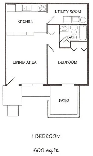 Floor plan 1 Bedroom
