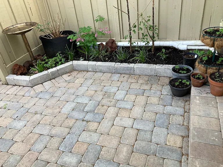 New side patio garden area
