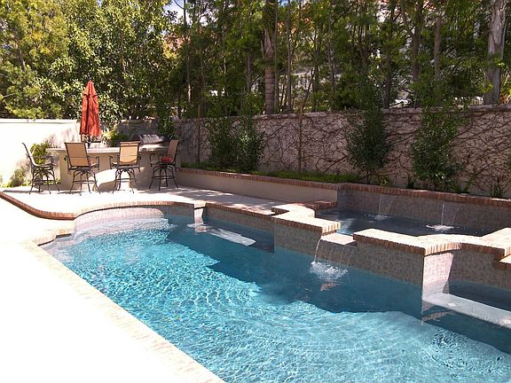 New pool, spa and bbq area