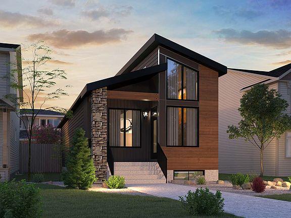Exterior view of the Rustic Contemporary Elevation for the Grandin model by Brookfield Residential i
