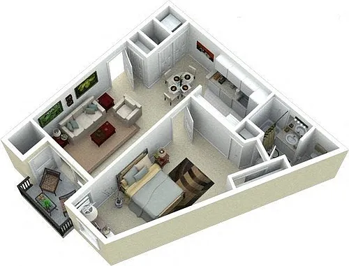 Floor plan The Belle - Renovated