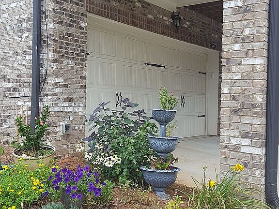 2 car garage with own herb garden