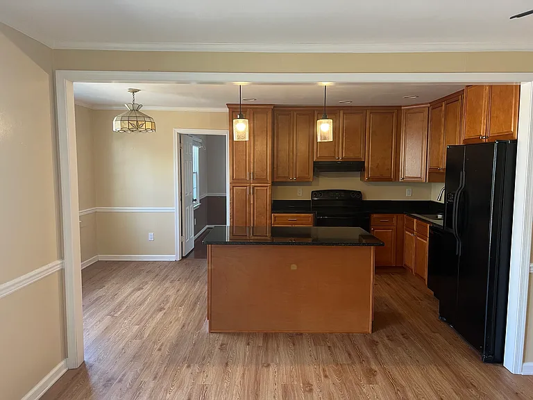 View from Den into kitchen
