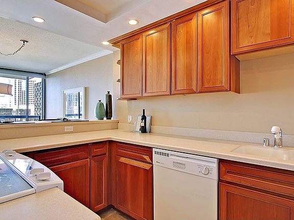 High end kitchen cabinetry with Corian counters