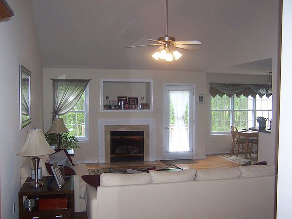 hardwood floors, cathedral ceiling