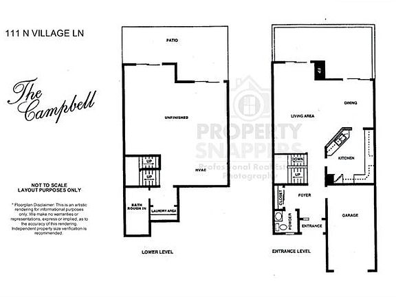 Main and lower floor floor plans