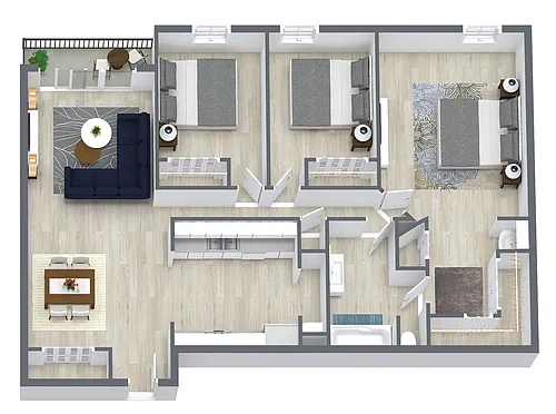 Floor plan 3x1M
