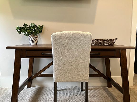 Work space in primary bedroom.