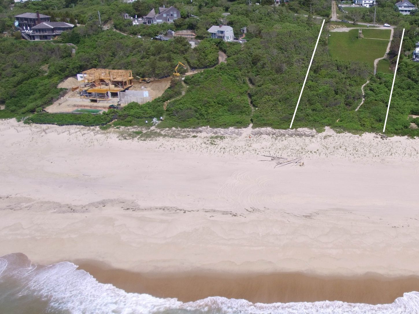  aerial view looking North