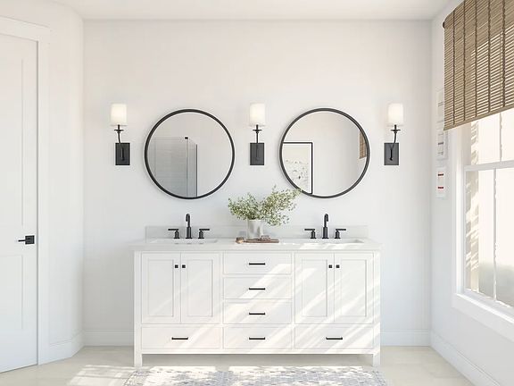 Primary bath with dual sinks