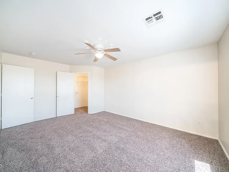 Primary bedroom and closet