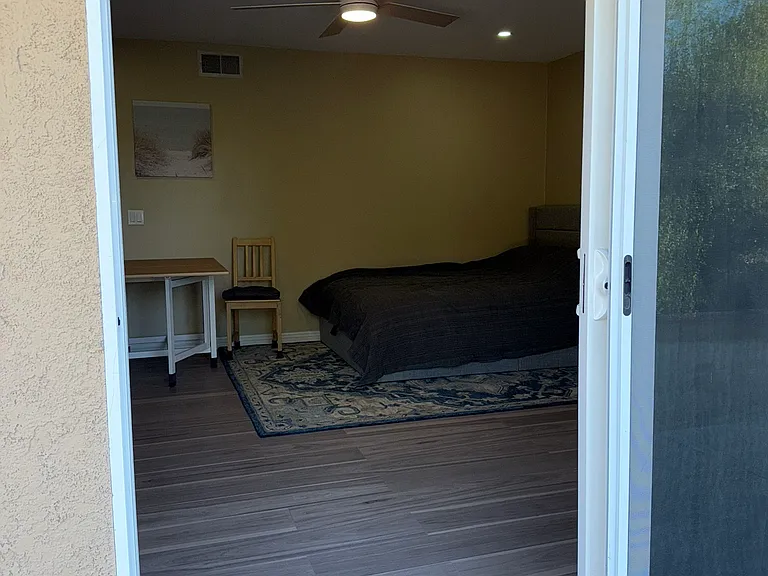 View into the unit from outside