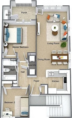 Floor plan WB 2x1