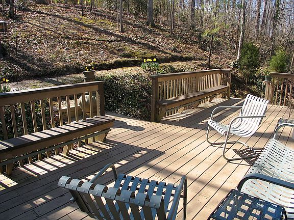 deck to terraced back yard