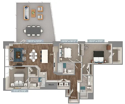 Floor plan C1-U-A702
