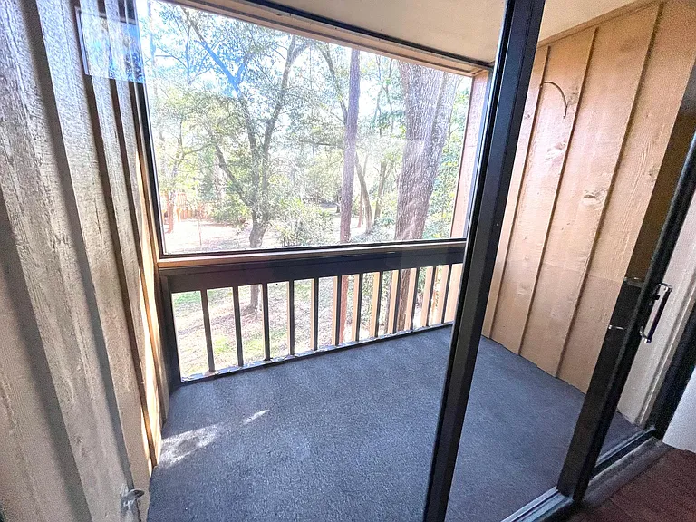 covered, screened patio