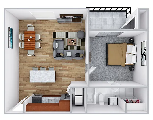 Floor plan 1 BEDROOM
