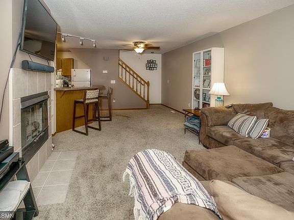 Living room with gas fireplace