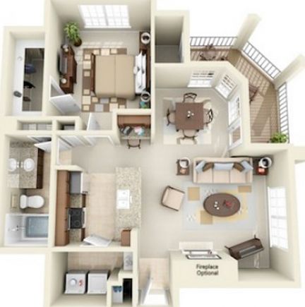 Apartment floorplan.