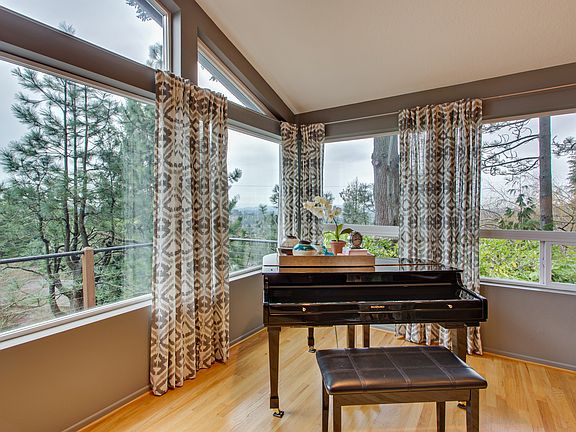 living room, S and W view