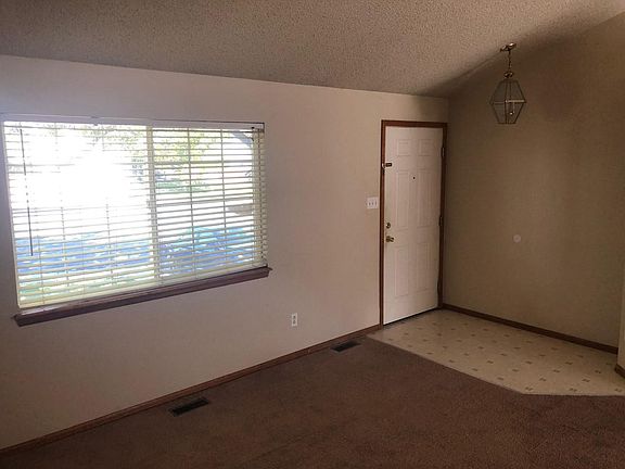 front door and living room
