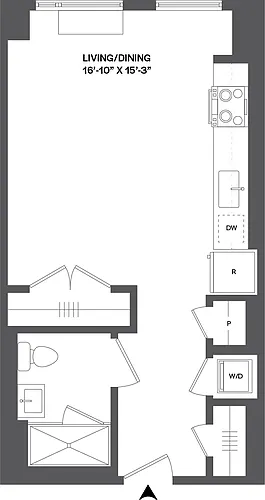 Floor plan Studio-SA-1