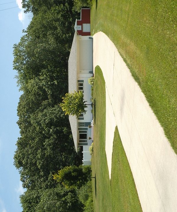 View from road to house