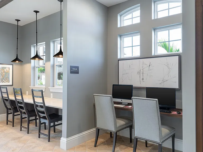 Experience the perfect blend of style and technology in this chic cyber cafe.