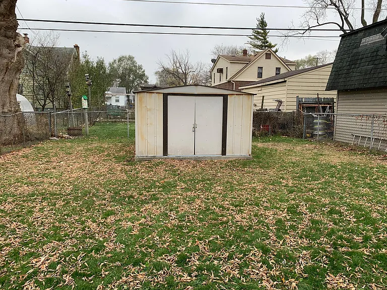 Shed in backyard