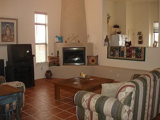 Living Area & Fireplace