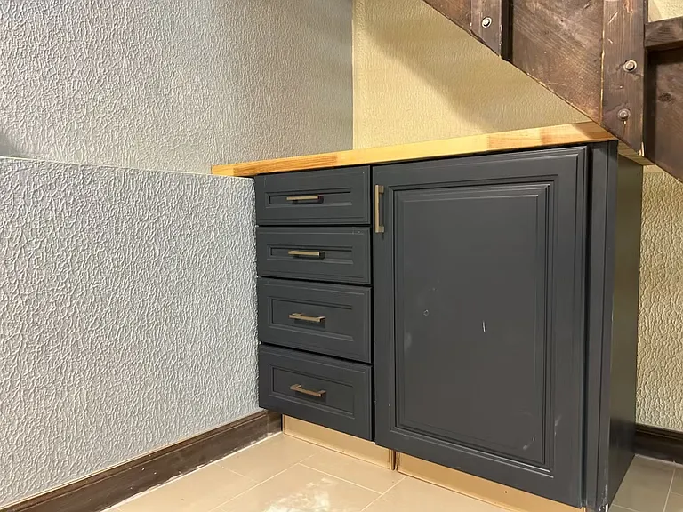 Coffee bar area within the eat-in kitchen