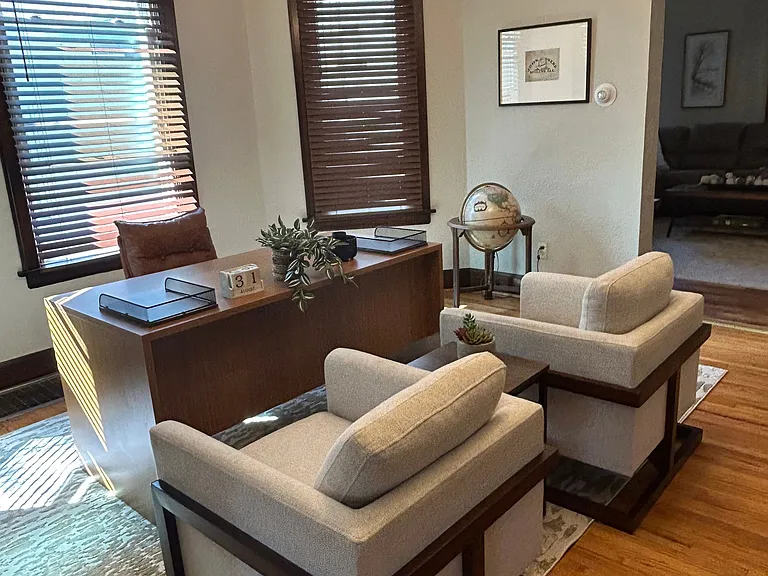 Image of the office from the kitchen.
