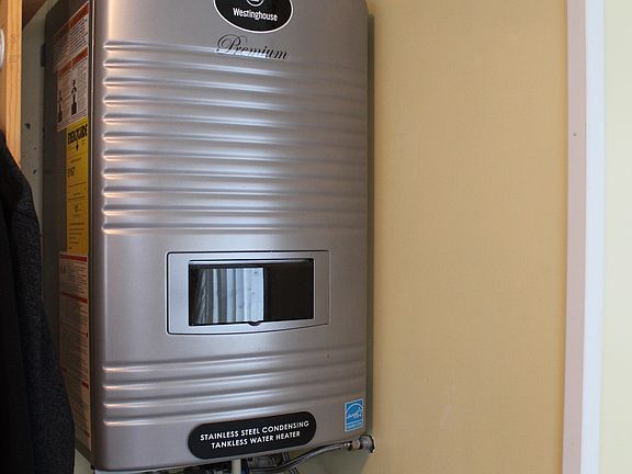 Tankless water heater.  