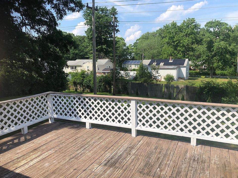 Back deck overlooking backyard