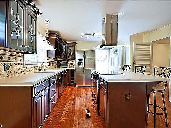 Cooktop on island
