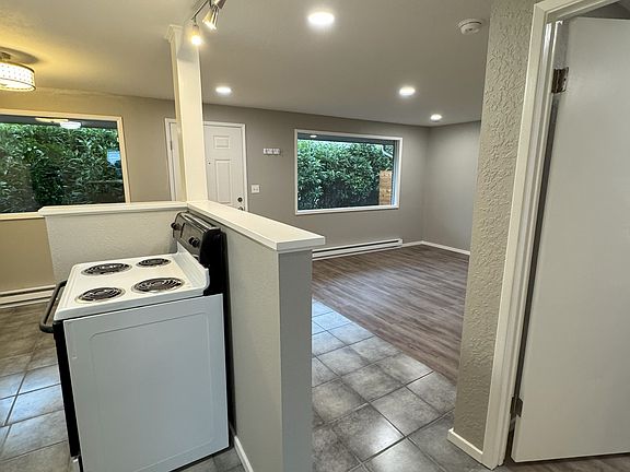 Looking towards front door, living room