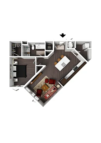 Floor plan Belmont - Furnished