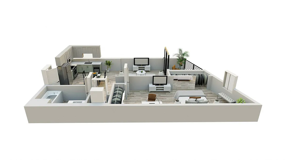 Floor plan 1 Bedroom D