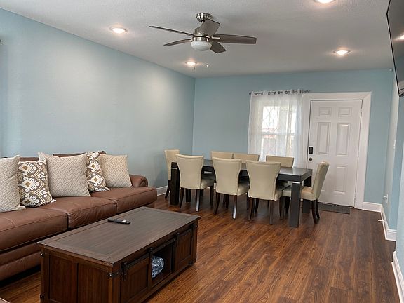 Living room with 55 inch TV