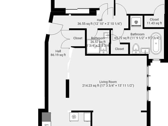 Two full bathrooms! Large closets. Utility closet is not shown