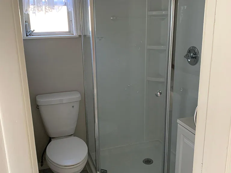 all new bathroom, brand new shower fixtures and enclosure