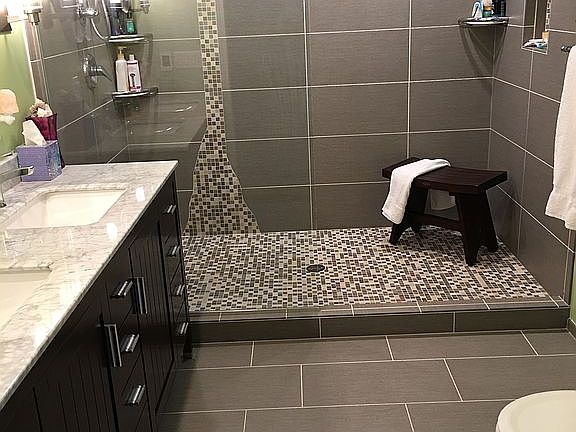 Heated master bath floor 