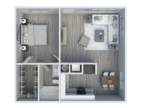 Floor plan 1 Bedroom 1 Bathroom