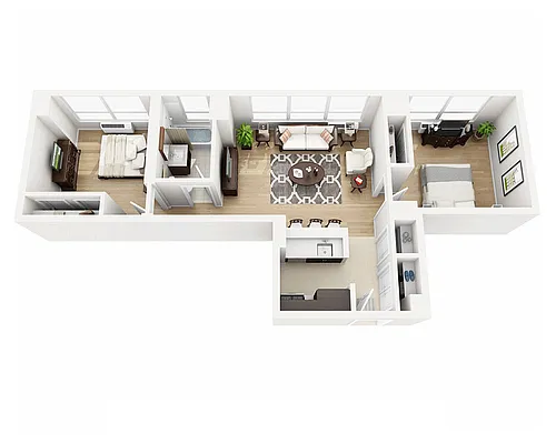 Floor plan Two Bedroom (B1A-808)