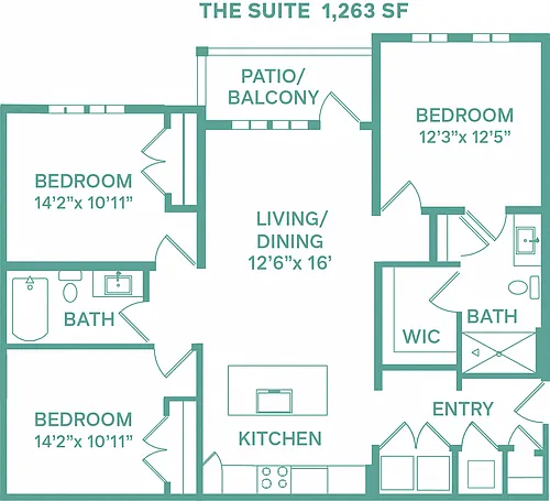 Floor plan Suite (Classic C1)