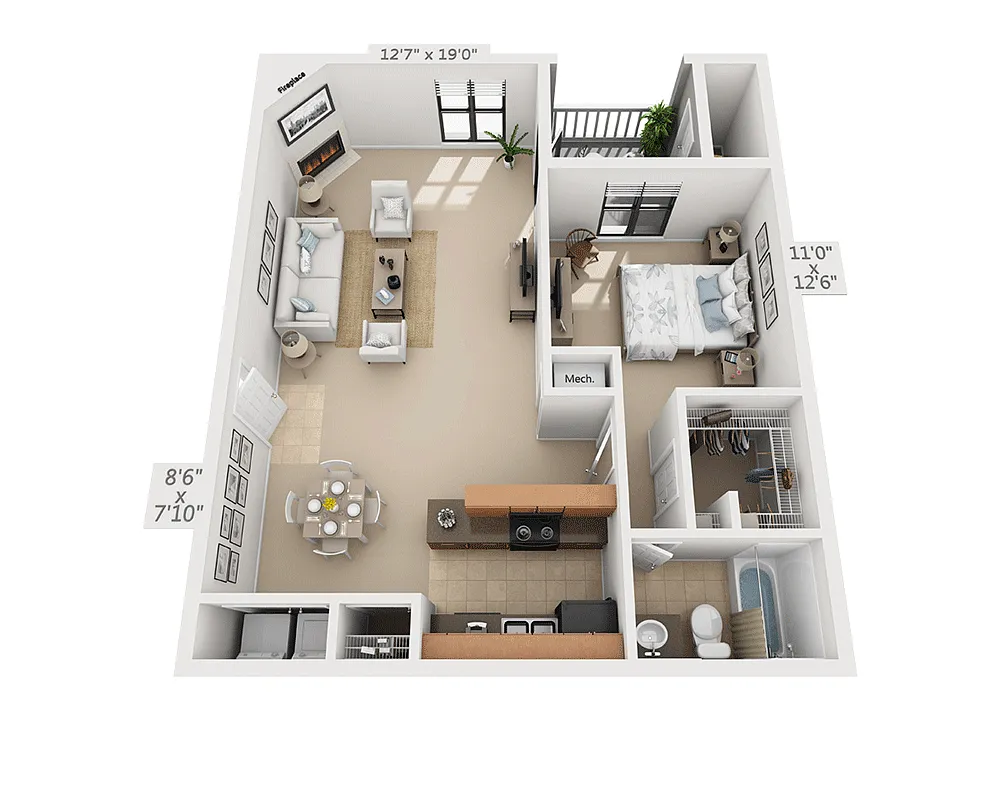 Floor plan 1 Bedroom
