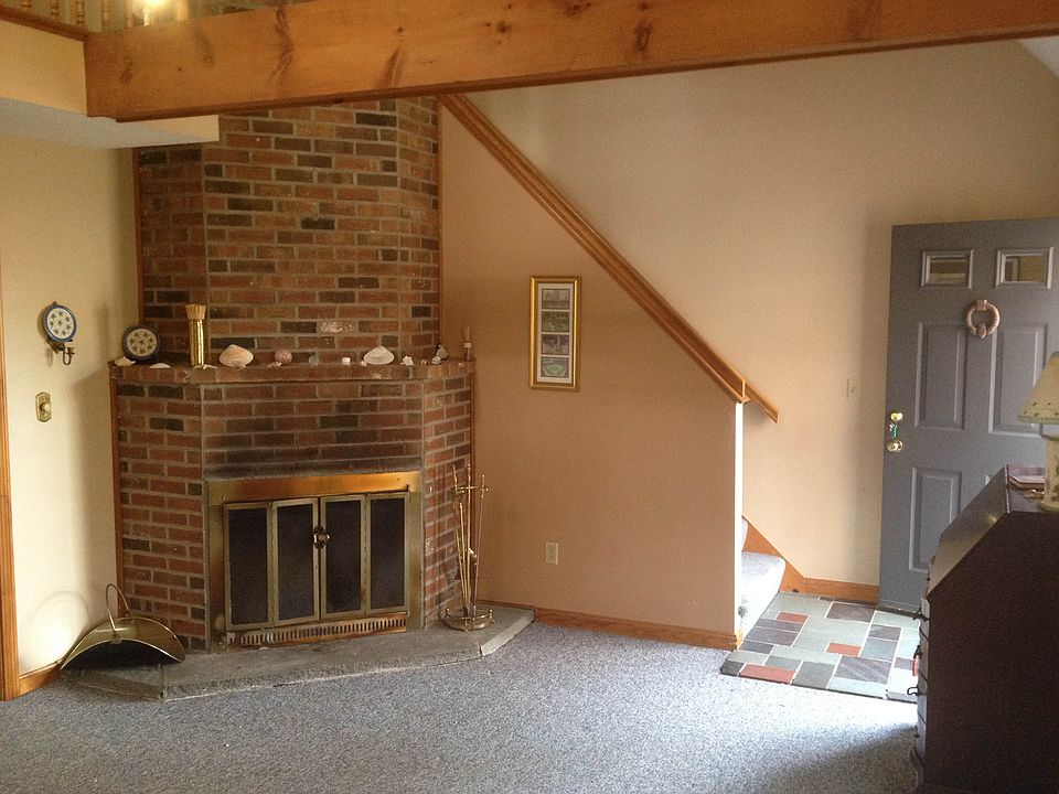 Wood burning fireplace in Living Room